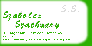 szabolcs szathmary business card
